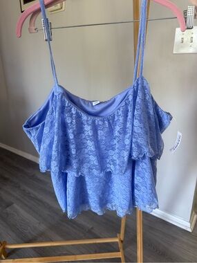 Old Navy Lavender Lace Ruffle Cami